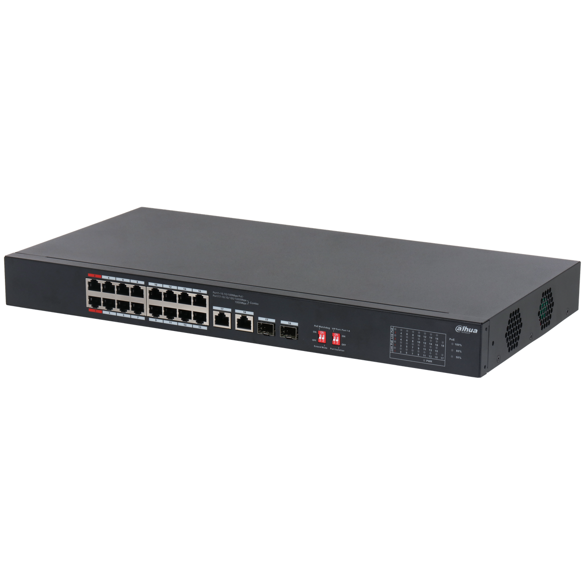 DAHUA S3218-16ET-240 18-Port Unmanaged Switch with 16-Port PoE