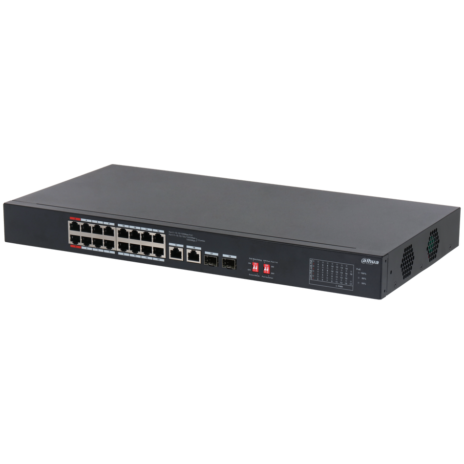 DAHUA S3218-16ET-240 18-Port Unmanaged Switch with 16-Port PoE