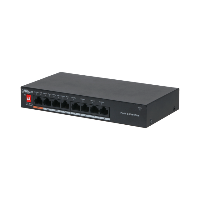 DAHUA PFS3008-8ET-60 8-Port Unmanaged Desktop Switch with 4-Port PoE