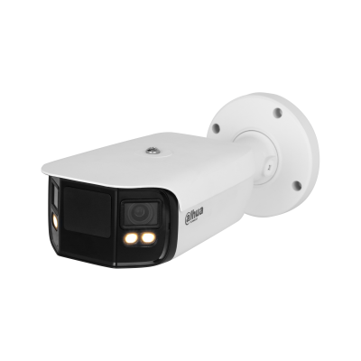 Dahua IPC-PFW5849-A180-E2-ASTE 2×4MP Full-color Duo Splicing WizMind Network Camera, 180° Panoramic, F1.0, 140dB WDR, Built-in Mic & Speaker, IP67