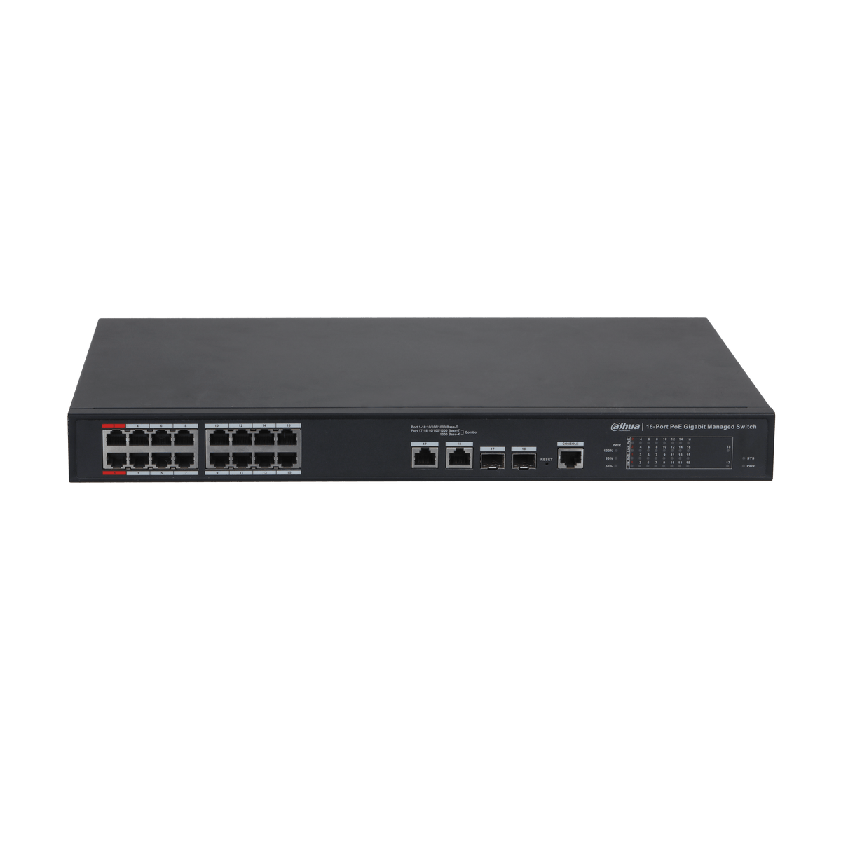 DAHUA PFS4218-16GT2GF-190 16-Port Gigabit Managed PoE Switch
