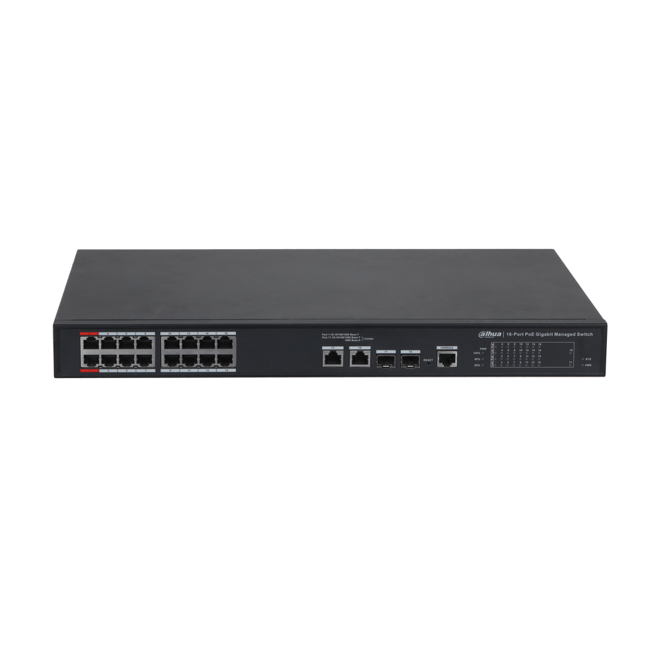 DAHUA PFS4218-16GT2GF-190 16-Port Gigabit Managed PoE Switch