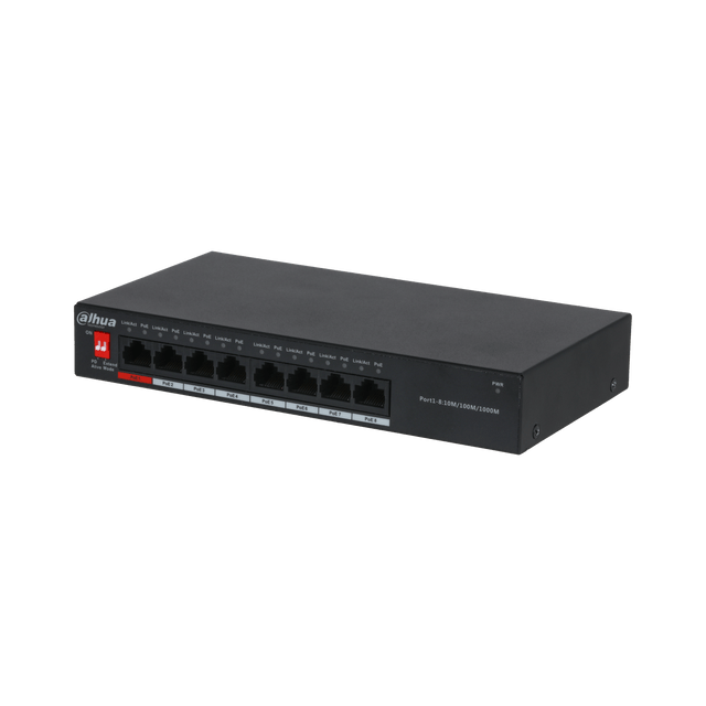 DAHUA PFS3008-8GT-96 8-Port Unmanaged Desktop Switch with 8 Port PoE