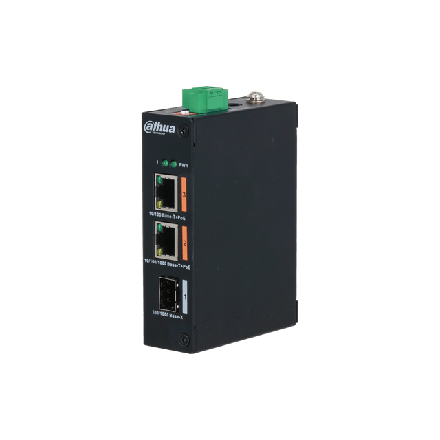 DAHUA PFS3103-1GT1ET-60 3-Port Unmanaged Hardened Switch with 2 Port PoE