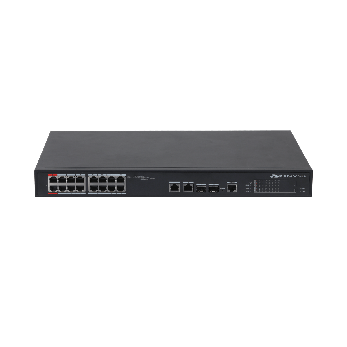 DAHUA PFS4218-16ET-240(onlyforproject) 16-port 100 Mbps + 2-port Gigabit Managed PoE Switch