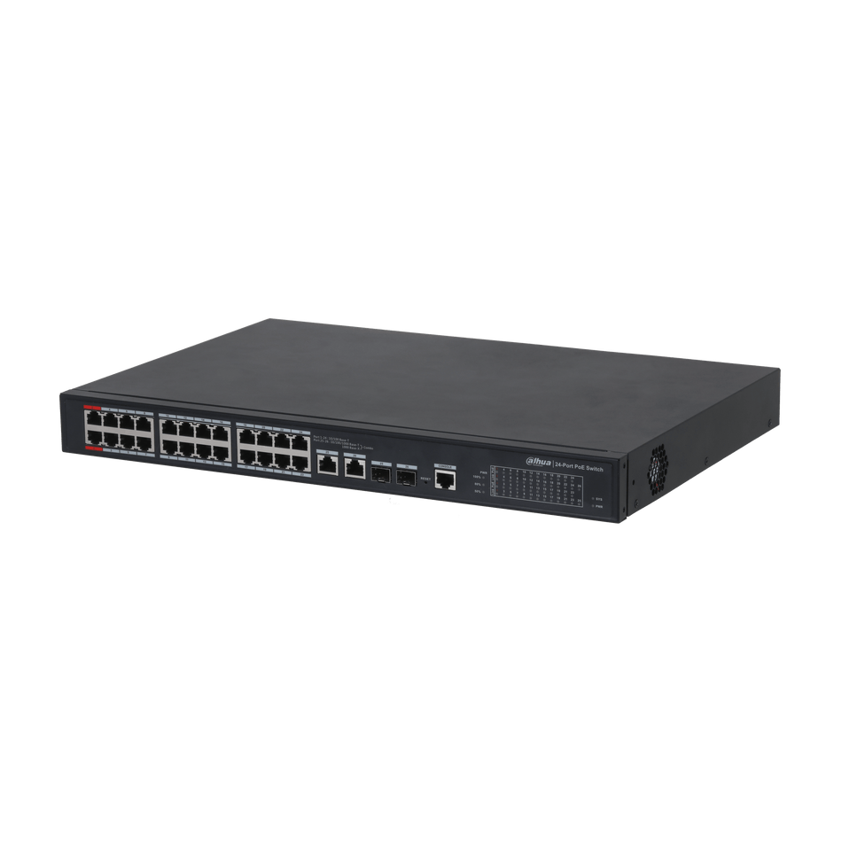 DAHUA PFS4226-24ET-240  24-port 100 Mbps + 2-port Gigabit Managed PoE Switch