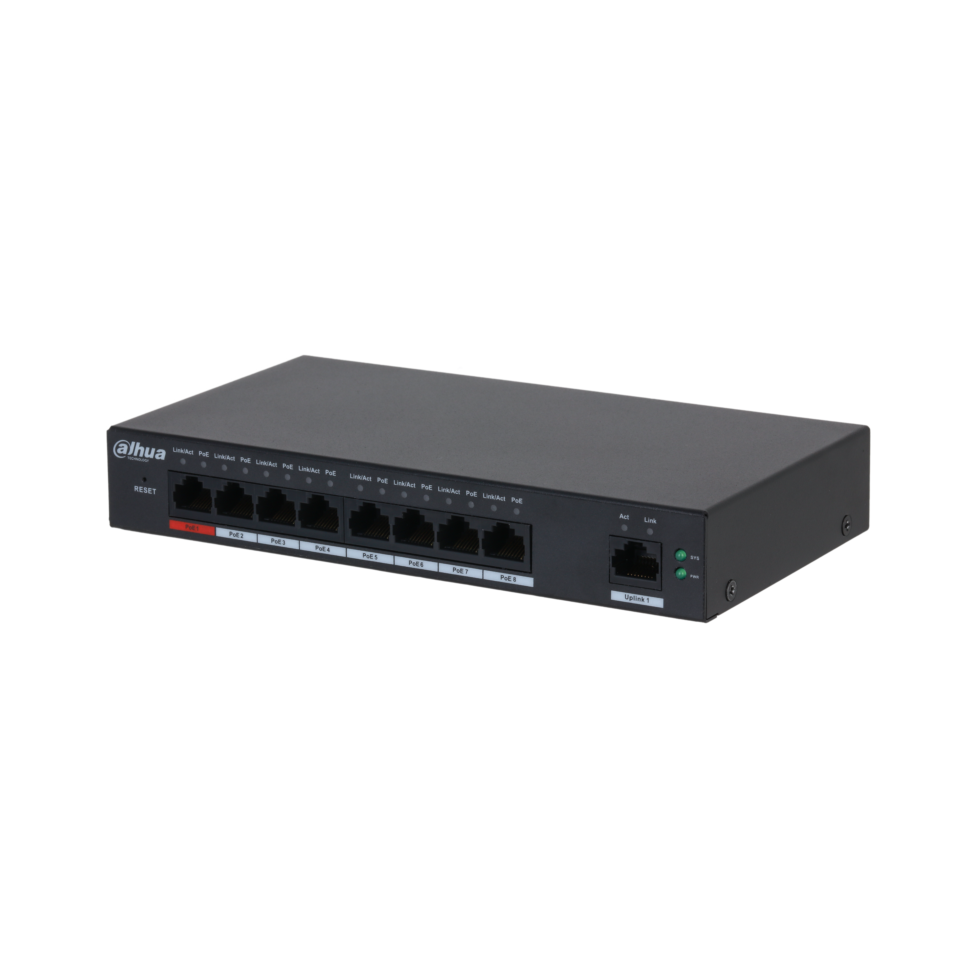 DAHUA S4100-8GT1GT-96-C 9-Port Cloud Managed Gigabit Switch with 8-Port PoE