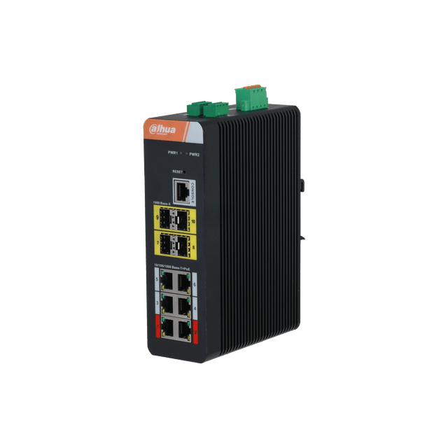 DAHUA IS4410-6GT-120 10-Port Managed Industrial Gigabit Switch with 6-Port PoE (Managed)