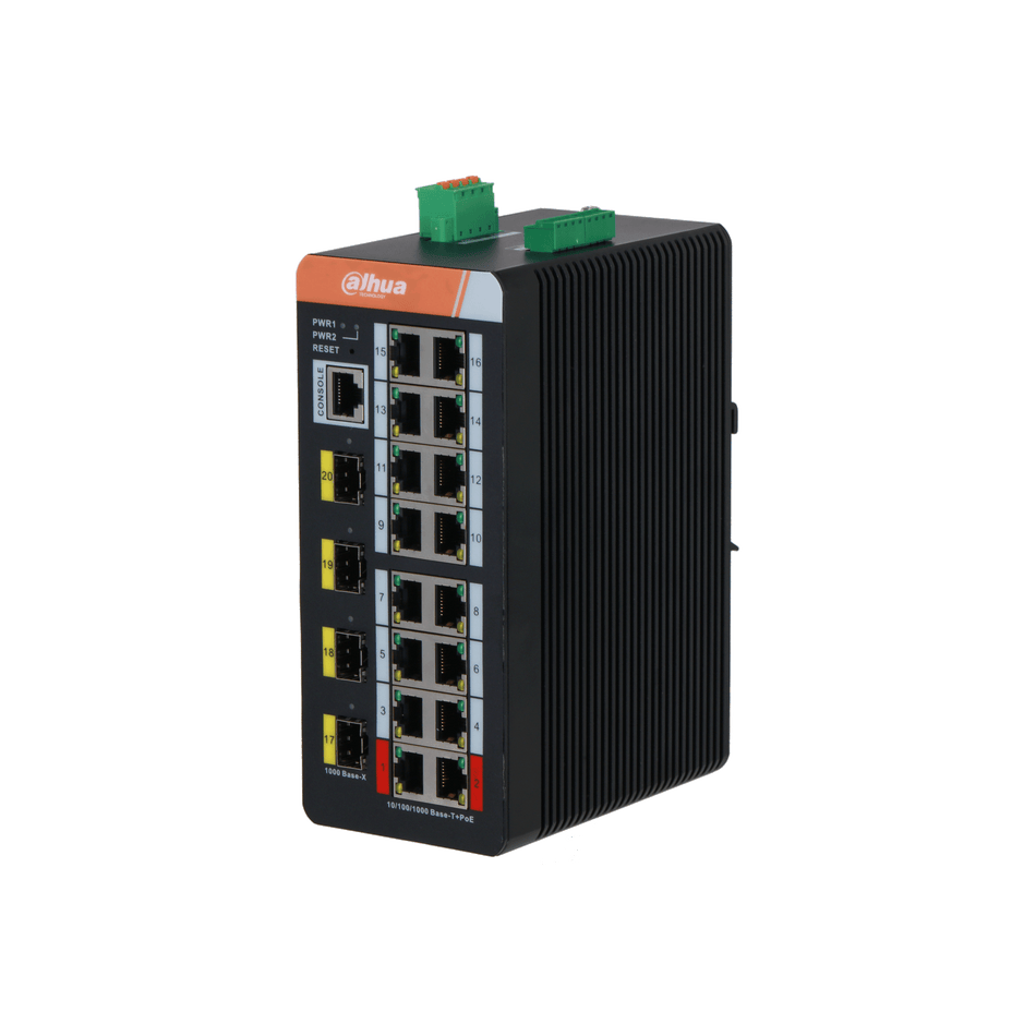 DAHUA IS4420-16GT-240 20-Port Managed Industrial Gigabit Switch with 16-Port PoE(Managed)