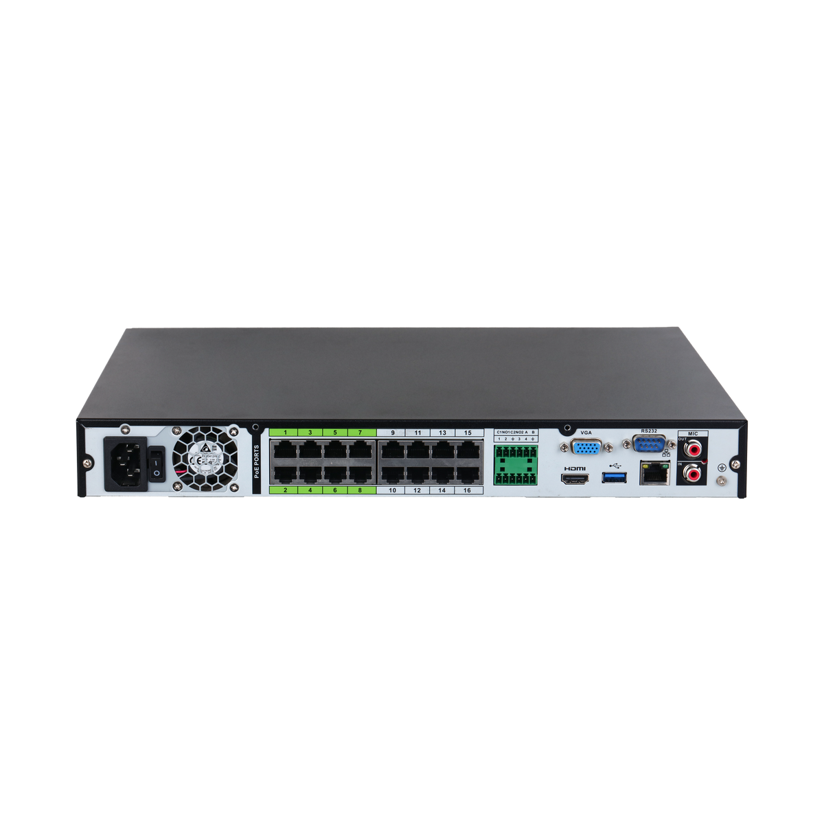 DAHUA NVR5232-8P-EI  32 Channels 1U 8PoE 2HDD WizSense Network Video Recorder