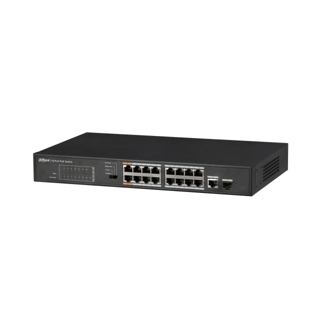 DAHUA PFS3117-16ET-135  16-Port FE PoE+ 1-Port Gigabit Combo PoE Switch